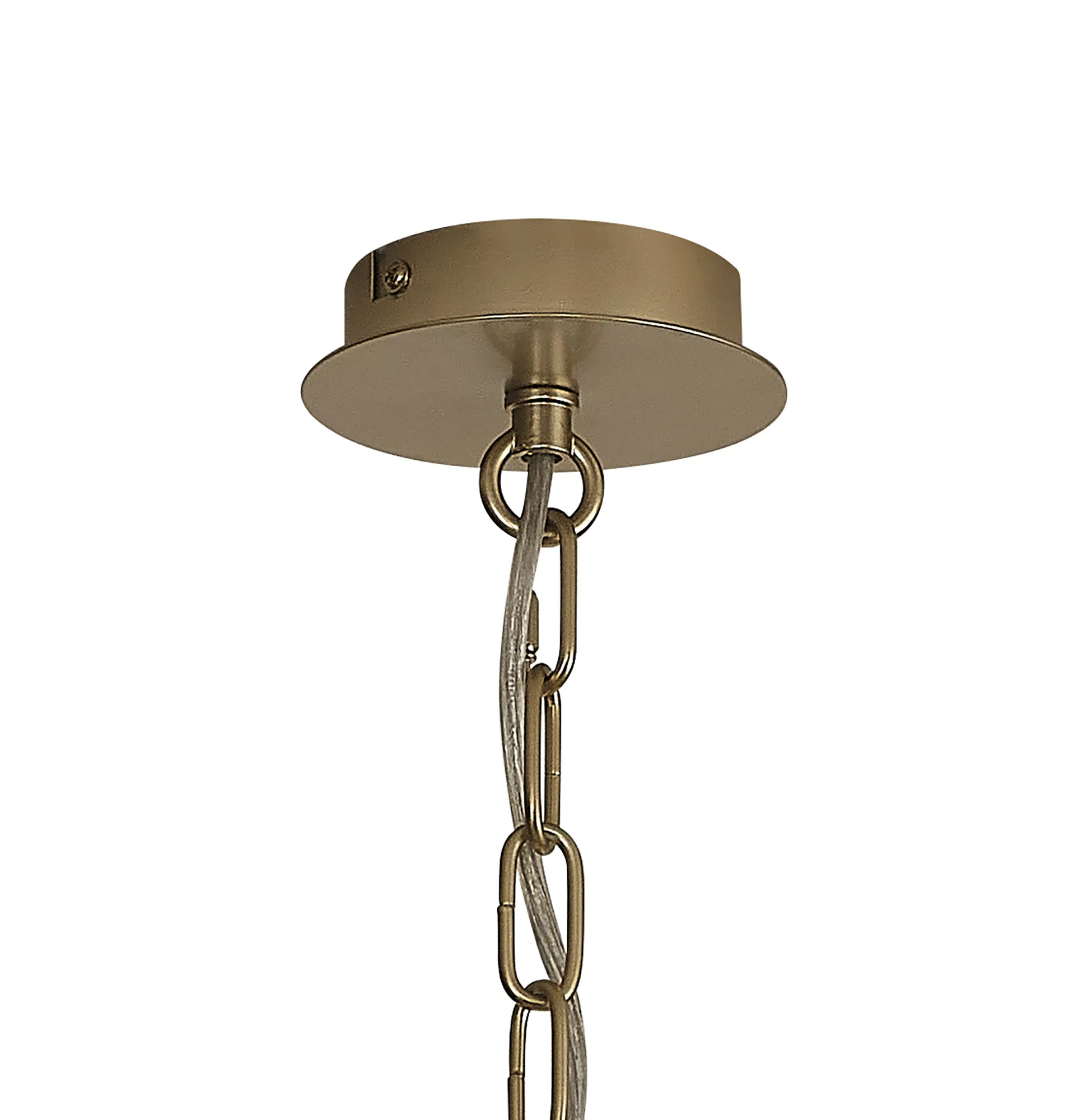 Banyan 45cm 3 Light Pendant Champagne Gold, Grey DK0966  Deco Banyan CG GR
